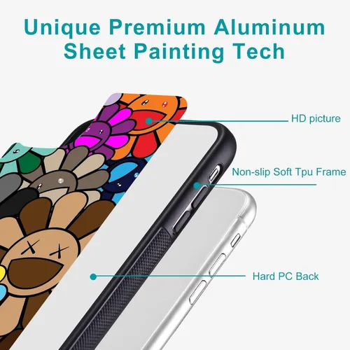 Miniatura 5 de Bonita funda de flores para iPhone 12 Pro Max para niñas y mujeres, bonito diseño floral, suave TPU parte trasera dura, a prueba de golpes