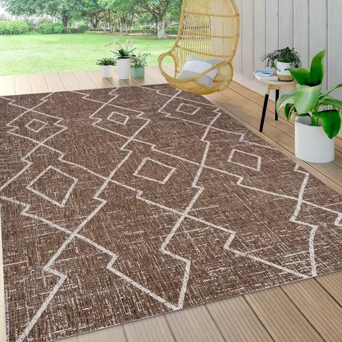 Miniatura 11 de Eyely BMS128A-28 - Alfombra tribal de Papá Noel Mónica Carwa con diseño de enrejado de diamantes para interiores y exteriores, estilo bohemio