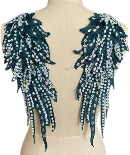 Miniatura 11 de Parches de lentejuelas con alas de ángeles de la guarda, apliques de diamantes de imitación para ropa, chaquetas, jeans, vestido, decoración
