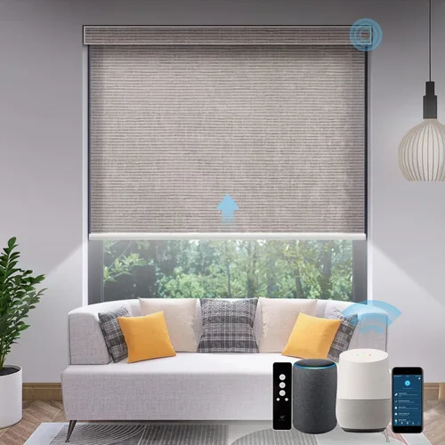 Miniatura 11 de SmartWings Persianas Motorizadas con Filtro de Luz, Compatible con Matter Thread Homekit Z-Wave Alexa Google, Persianas con 70% de Opacidad Safari