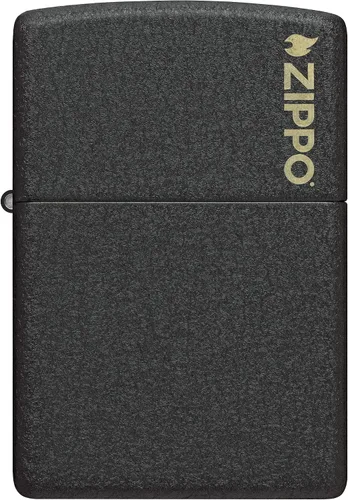 Miniatura 2 de Zippo Encendedor de Bolsillo Clásico con Logo Agrietado Negro