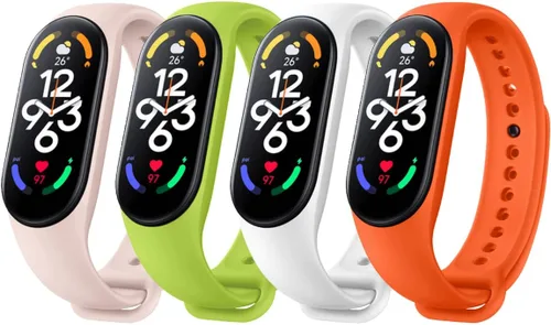 Miniatura 9 de [4 paquetes] Bandas para Mi Band 7 Correa Reemplazo Pulsera Xiaomi Mi Band 7 Accesorios Banda de reloj para Hombres Mujeres Xiaomi 7 Pulsera