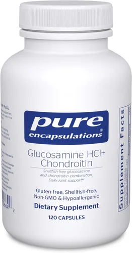 Pure Encapsulations Glucosamina HCl Condroitina | Hipoalergénico Dual | Apoyo de fuerza para una movilidad y función articulares saludables | 120
