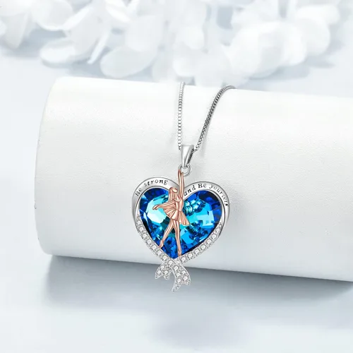 Miniatura 5 de POPKIMI Regalo de gimnasia para niñas, collar de gimnasia de plata de ley 925, collar de gimnasia, equipo de gimnasia de EE. UU., joyería de moda