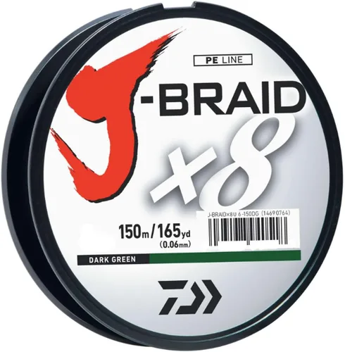 Miniatura 9 de Daiwa J-Braid Línea trenzada redonda tejida de 8 filamentos, 150 m