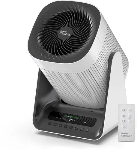 COWAY Purificador de aire para dormitorio del hogar, 2 en 1 con ventilador, filtro de partículas para humo, alergias, caspa de mascotas, olor,