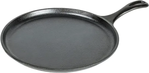 Miniatura 3 de Lodge Plancha de hierro fundido y soporte de mango caliente, 10.5", negro/rojo