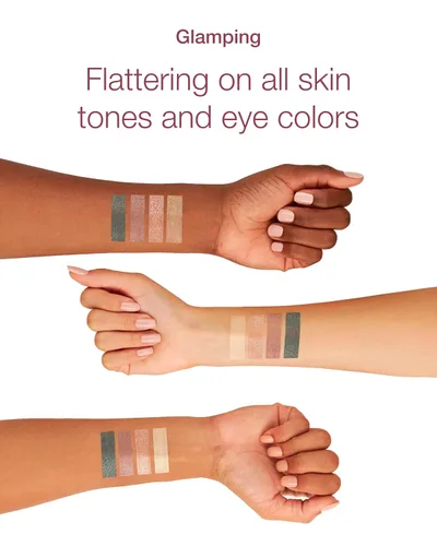 Miniatura 5 de Mineral Fusion Paleta de sombras de ojos, cuatro tonos de polvo prensado en acabado mate, satinado y brillante, maquillaje de ojos vegano natural