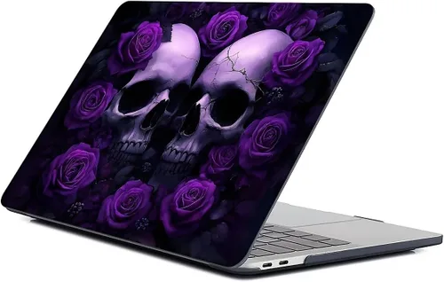 Miniatura 11 de para MacBook Pro de 13 Pulgadas Versión 2013-2015 Modelo A1425/A1502 Estuche para Computadora Negro, Estuche Rígido para Laptop de Patrón Premium