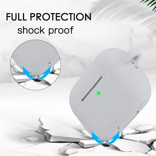Miniatura 3 de OLEBAND Funda para Airpods Pro de 1ª generación con bonito llavero brillante, funda protectora de silicona y antideslizante, compatible con Apple