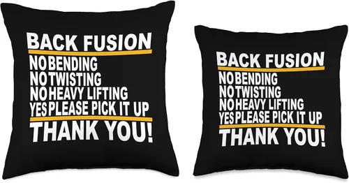 Miniatura 3 de DesignsByKelley Best Wishes Fast Recovery Gifts Thank You Funny Lumbar Back Fusion Surgery Recovery Gifts - Almohada de 16 x 16 pulgadas, multicolor