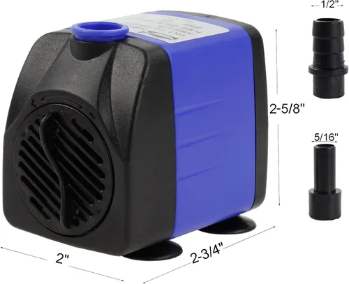 Miniatura 2 de AQUANEAT Bomba de Fuente Pequeña, Bomba de Agua Sumergible de 265 GPH para Tanque de Peces de Acuario, Fuente de Agua Exterior, Hidroponía, Bomba
