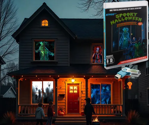 Miniatura 10 de AtmosFX® Spooky Halloween Hollusion Vol 1 Decoración digital en USB Incluye 8 efectos de video Atmosfx para Hallloween