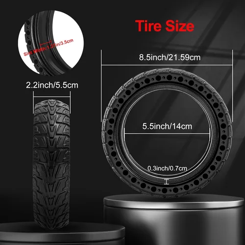 Miniatura 3 de BANGTING 2 piezas de actualización de neumáticos sólidos 50/75-6.1 para patinete eléctrico, neumáticos sin cámara de 8.5x2.0 para Gotrax GXL