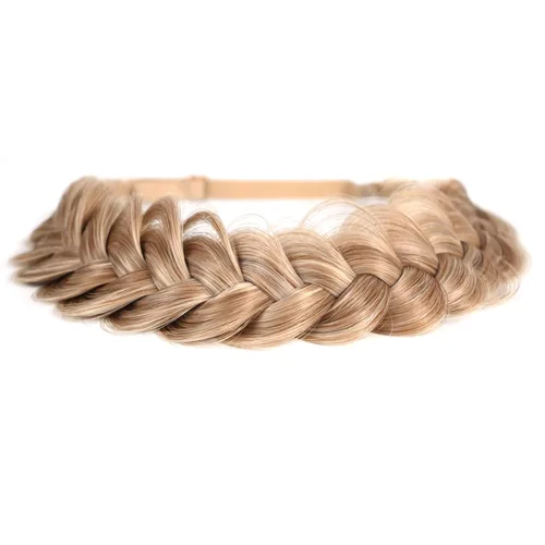 Miniatura 28 de Diadema trenzada, 2 hebras, clásica, gruesa, trenzada, ancha, elástica, de calidad, sintética, trenzada, para mujeres y niñas, estilo bohemio, 2.42