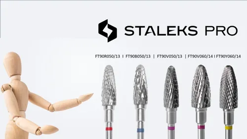 Miniatura 6 de STALEKS PRO Expert - Broca de carburo para uñas (maíz, rojo, cabeza de 0.197 in / 0.512 in de peso), dureza suave para corrección de uñas