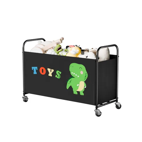 GRANNY SAYS Caja de juguetes para niños y niñas, cofre de almacenamiento grande con ruedas, organizador de almacenamiento de juguetes para niños de