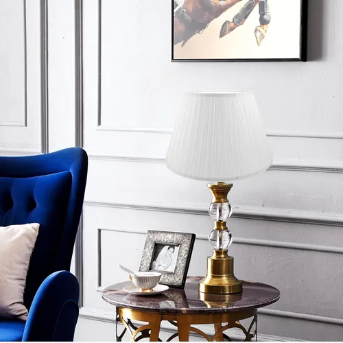 Miniatura 8 de Pantalla de lámpara de mesa, pantalla plisada blanca, tamaño mediano, de lino, para lámpara de mesa y de pie, repuesto de pantalla para el hogar