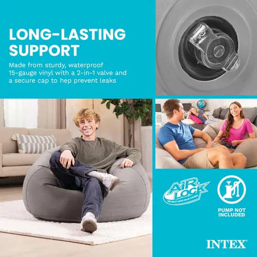 Miniatura 6 de Intex Bolsa silla inflable, 42" x 41" x 27," Beige