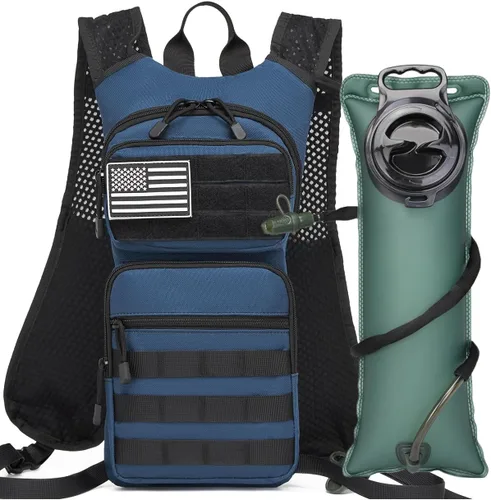 Miniatura 6 de Mochila de Hidratación Aislada para Senderismo Mochila de Agua Chaleco para Correr con Bolsa de Vejiga TPU de 3L para Maratón Ciclismo Hombres
