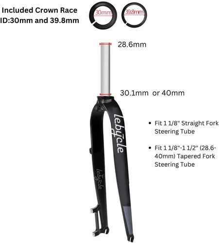 Miniatura 3 de Auriculares para bicicleta de 41.8/2.047 in, IS42 / IS52 (integrados), con rodamientos sellados para tubo de dirección de horquilla recto y cónico