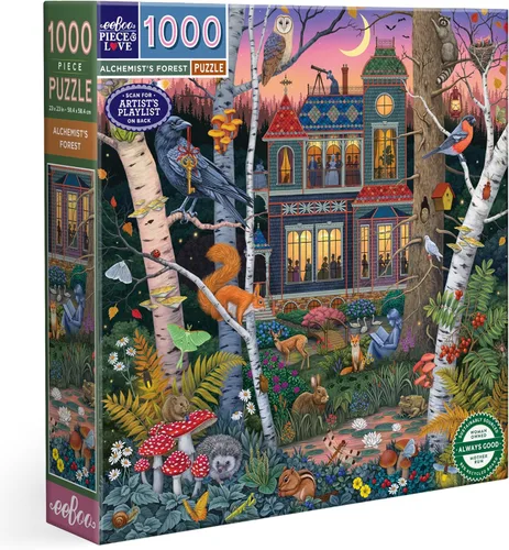 Miniatura 10 de eeBoo Rompecabezas de 1000 piezas, rompecabezas de la biblioteca del alquimista para adultos, cuadrado de 23 x 23 pulgadas, fabricado con tablero