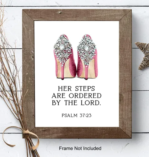 Miniatura 8 de Arte de pared de las Escrituras – Arte de pared con versículo bíblico religioso glamoroso – Arte de Dios – Citas inspiradoras – Decoración