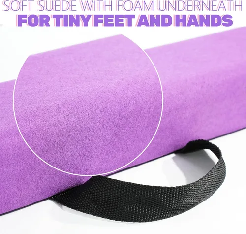 Miniatura 6 de FC FUNCHEER - Viga de equilibrio plegable, viga de suelo para gimnasia, equipo de gimnasia para niños, base de madera, fondo antideslizante y bolsa