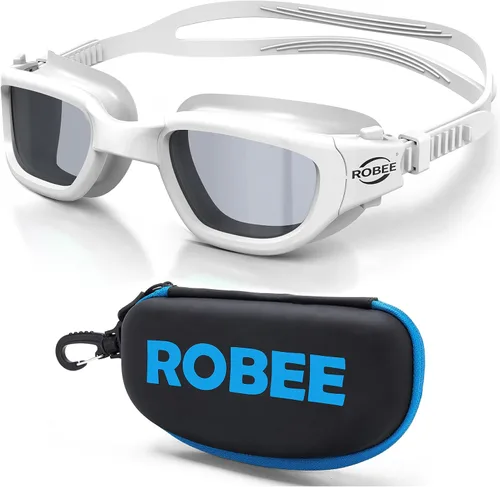 Miniatura 10 de Robee Gafas de natación, gafas de natación polarizadas para adultos, para hombres, mujeres y jóvenes, gafas de piscina de agua