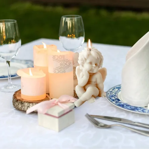 Miniatura 6 de Molde de vela en forma de ángel, molde de silicona de fundición de resina para el día de San Valentín, velas de aromaterapia, cera, yeso, arcilla