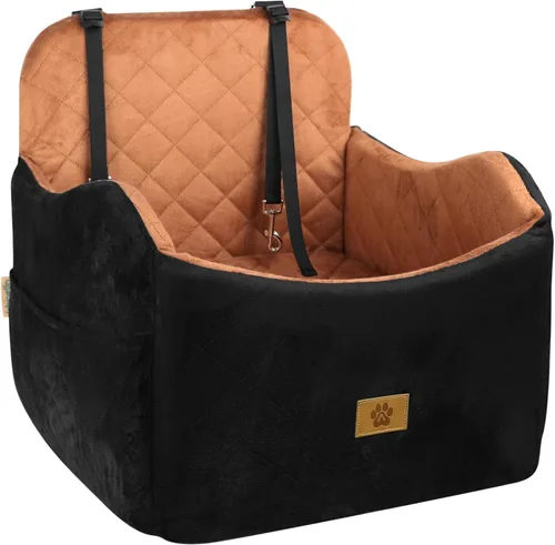 Miniatura 10 de Asiento de automóvil para perros pequeños/medianos, desmontable y lavable, asiento elevador de perro de menos de 35 libras, espuma viscoelástica