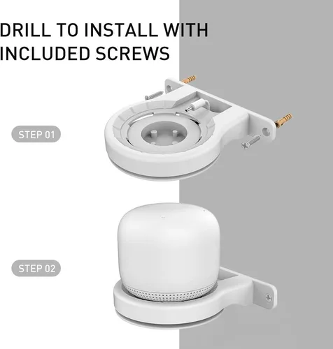 Miniatura 3 de Delidigi Soporte de pared ABS compatible con el enrutador WiFi Google Nest AC2200 - Estante para punto WiFi Nest [gestión de cables integrada]
