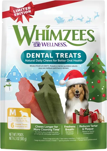 Miniatura 17 de Whimzees Wellness Stix Golosinas dentales para perros, masticables naturales, barra de gran tamaño, (7 unidades)