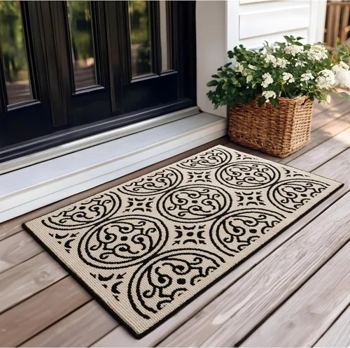 Miniatura 19 de GRANNY SAYS Tapete para puerta, de 32 x 20 pulgadas, tapete de bienvenida para exteriores, antideslizante, absorbe la suciedad para la entrada