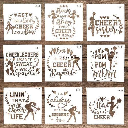 Plantilla decorativa reutilizable de letras para manualidades, álbumes de recortes, pintura en pasteles, madera, lienzo, piso, pared, azulejos (5.9