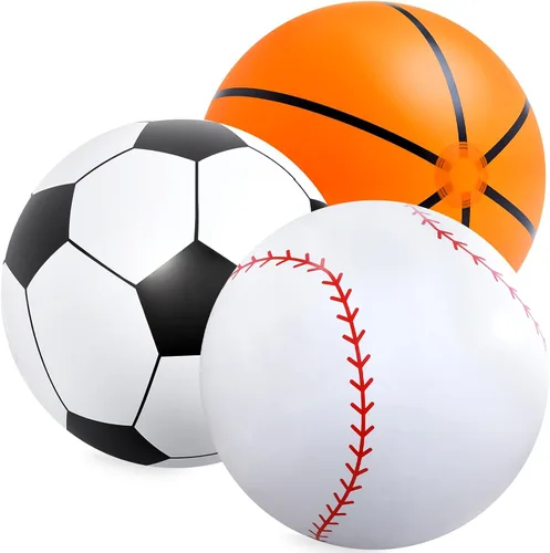 Lewtemi Pelotas deportivas inflables gigantes grandes, pelota de playa, béisbol, fútbol, arcoíris, baloncesto, fútbol para deportes, fiesta de