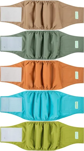 Miniatura 11 de wegreeco Pañales para perros pequeños machos, bandas reutilizables para el vientre para perros machos, pañales lavables para cachorros machos