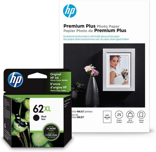 Miniatura 15 de Cartucho de tinta original HP 62 X L Negro, para papel (C2P05AN)