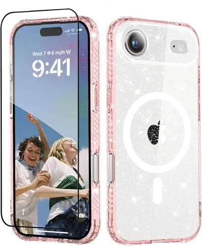 Miniatura 54 de MIODIK Compatible con Funda para iPhone Air, [Compatible con Magsafe] con Protector de Pantalla y Protección de Cámara Mejorada, Funda Protectora