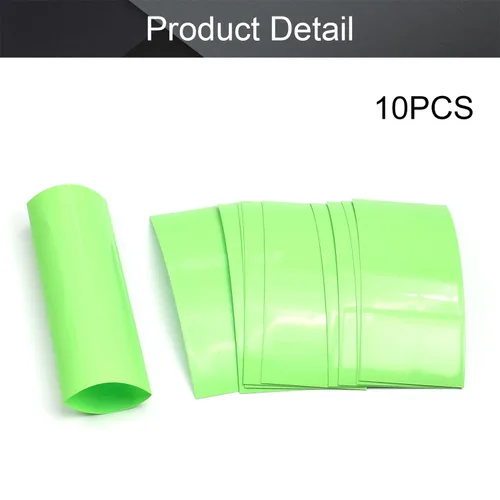 Miniatura 4 de Othmro Kit de tubos termorretráctiles de batería de 0.24 pies, 1.18 pulgadas de ancho de aplanamiento de aislamiento de PVC, tubo retráctil Verde
