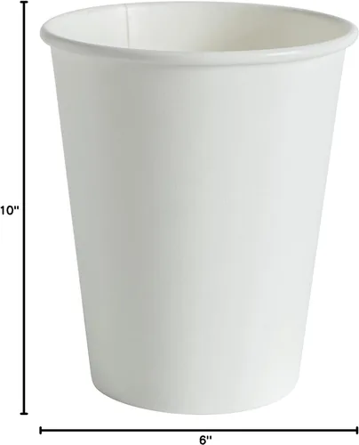 Miniatura 10 de MayTree Vasos de papel compostables y biodegradables de 8 onzas para agua caliente, soporte para té, para llevar y taza de café fría, paquete de 250