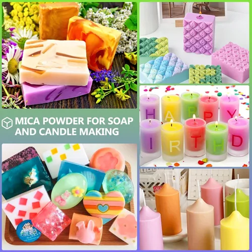 Miniatura 5 de CHANGTIKEJI Polvo de mica – 81 colores – 0.35 oz/botella de pigmento natural en polvo para resina epoxi, fabricación de jabón, fabricación de velas