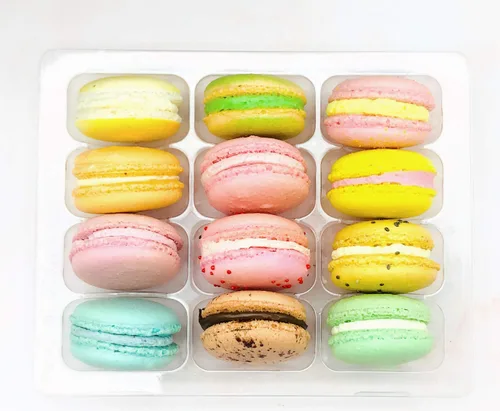 Miniatura 3 de Juego de macarrones franceses de Pascua Paquete de 12, 12 sabores diferentes de diversión de Pascua