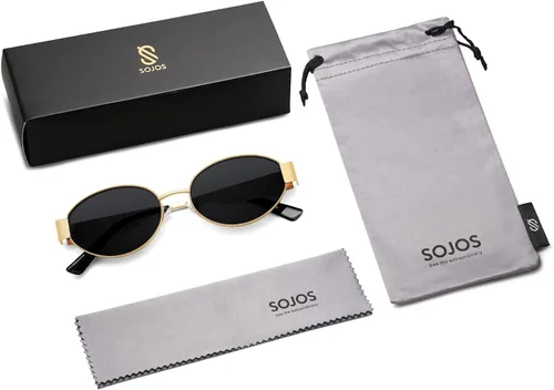 Miniatura 7 de SOJOS Gafas de sol ovaladas retro para mujer, de moda, clásicas, con protección UV400, SJ1256
