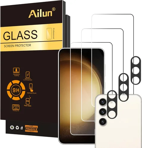 Miniatura 10 de Ailun Protector de Pantalla de Vidrio para Galaxy S25 Ultra [6.9 Pulgadas] 3Pack + 3Pack Lente de Cámara de Vidrio Templado Desbloqueo por Huella