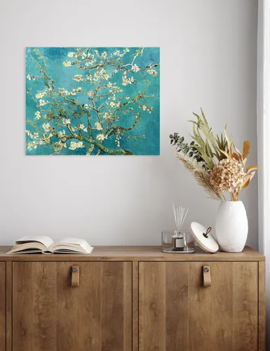 Miniatura 2 de Serie de pinturas de Vincent Van Gogh (favoritos). Reproducción de arte clásico de Van Gogh, impreso en lienzo, Algodón, Almond Blossom, 16x20