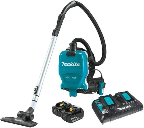 Makita XCV09PT 18V X2 LXT Litio-Ion (36V) Sin Escobillas Inalámbrica 1/2 Galón HEPA Filtro Mochila Kit de Aspiradora Seca (5.0Ah)