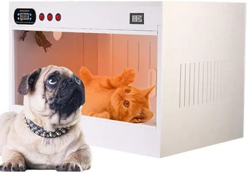 Incubadora de perros y gatos de grado profesional, caja inteligente de control de termostato con lámpara de calefacción de cerámica y múltiples
