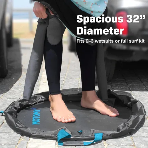 Miniatura 3 de IslandMat Wetsuit Changing Mat; Compact 2-in-1 Wetsuit Bag with Waterproof 5000X Tech; Keep You & Surfing Accessories Clean; Keep Your Car Clean &