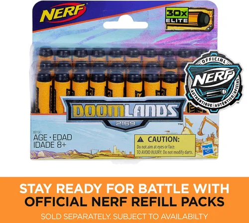 Miniatura 5 de Nerf Holdout Doomlands - Pistola de juguete con Detachablex de 1.575 in y 2 dardos oficiales Doomlands Elite para niños, adolescentes y adultos